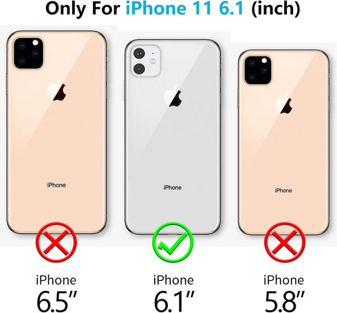 Compatible with iPhone 11 Waterproof Case, Built-in Screen Protector Full-Body Rugged Bumper Sealed Cover Shockproof Dustproof Waterproof Case for...