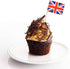 100 Pack British Flag Toothpicks Union Jack Cupcake Topper Picks for Birthday Party Cake Decorations...