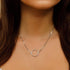 Pura Vida 14" Silver-Plated Circle Charm Choker Necklace - Adjustable Chain, Brass Base - 3" Extender...
