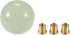 Universal Shift Knob Round Ball Stick Shifter Lever Knob with 3 Adapter for Automatic and Manual Vehicle Acrylic Blue (Set of 4)...