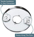 Plumbing Cover Plates, Escutcheon plate, Stainless Split Flange, Hinged Floor and Ceiling Plates for than 21mm Dia Pipe (Fits 1/2 Inch IPS), Chrom...