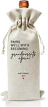 Becoming A Grandparent Gift Wine Bag 2024, Grandparent To Be Gift, Promoted to New Grandparent Gift, Baby Pregnancy Reveal Gift, Baby Announcement...