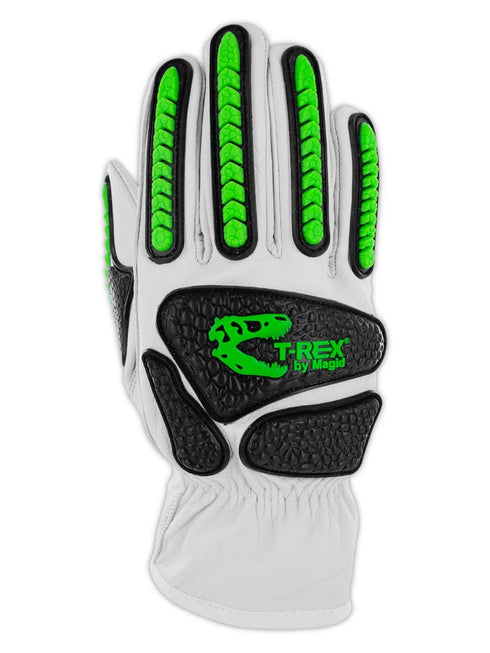 MAGID T-REX Rebel Series TRX814 Goatskin para-Aramid Lined Driver Impact Glove – Cut Level A6-9/L (1 PR), White...