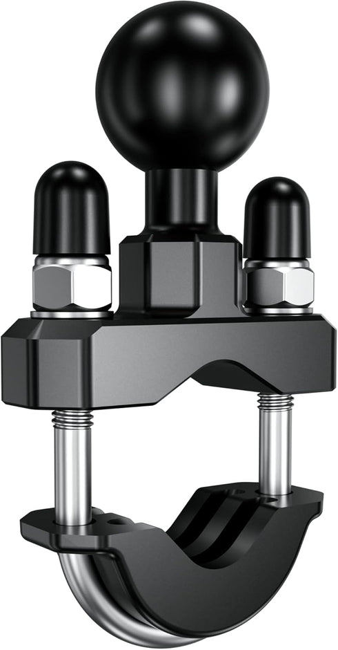 BRCOVAN Handlebar U-Bolt Mount Base with 1'' TPU Ball for Rails 0.5'' to 1.25'' in Diameter, Compatible with RAM Mounts B Size 1 inch Ball Double ...