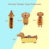 Animal Mini Tape Dispenser Hotdog Style, The Tastiest Way to Stick Things Together, Mini Animal Stationery for Home Office, Cute and Funny Desk Su...