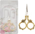 SUNNYCLUE 3.5 Inch Stainless Steel Flower Scissors Sewing Detail Shears Embroidery Scissors Antique Gold Floral Trimming Scissors for Cutting Fabr...