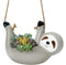 Sloth Ceramic Planter Pot, Succulent Hanging Planter, Sloth Hanging Plant Holder, Indoor Succulent Pot Planter Modern Flower Planter (Gray)...