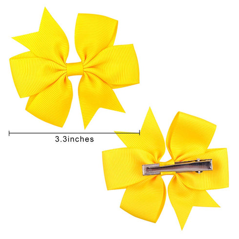 Choicbaby 40pcs Baby Girls Grosgrain Ribbon Pinwheel Hair Bows Alligator Clips Hair Pins Barrettes for Toddler Infants Newborn...