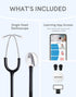 FriCARE Black Stethoscope - Single Head Stethoscopes for Nurses Home Health Use - Estetoscopio First Aid Accessories, StethoMedic Essentials, Adul...