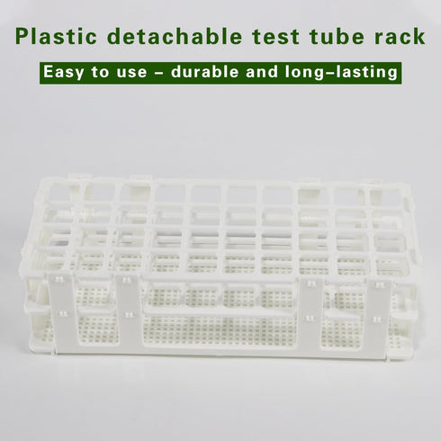 Plastic Test Tube Rack for 20mm, 40 Wells, White,Detachable (40 Hole)...