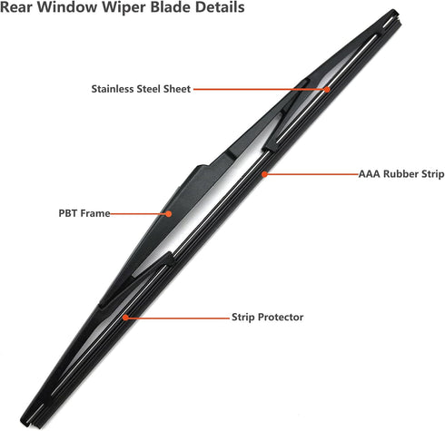 Replacement for Toyota Sienna 2004-2010 / Mazda CX-7 2007-2012 /CX-9 2007-2015 Rear Wiper Arm and Wiper Blade, Rear Windshield Wiper Arm & Wiper B...