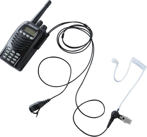 2-wire K-plug Earpiece Walkie Talkie Headset with Mic Transparent Acoustic Tube Compatible with KENWOOD?Baofeng and Retevis Two-Way Radios for Pol...
