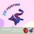 12" 3D Printed Dragon, Articulated Dragon, Crystal Dragon, Dragon Fidget toy, Home Office Decor Executive Desk Toy (Purple)...