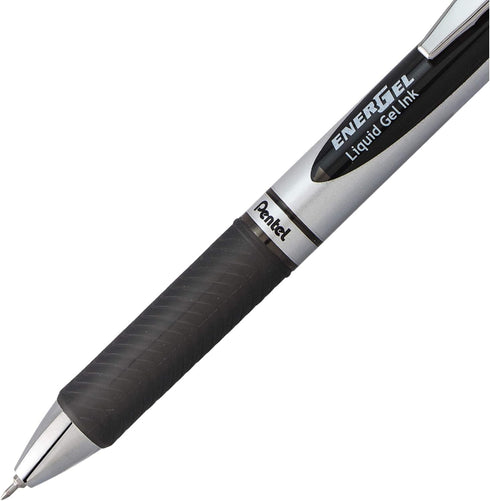 Pentel EnerGel RTX Retractable Liquid Gel Pen, 0.3 mm Needle Tip, Black Ink, Pack of 2...