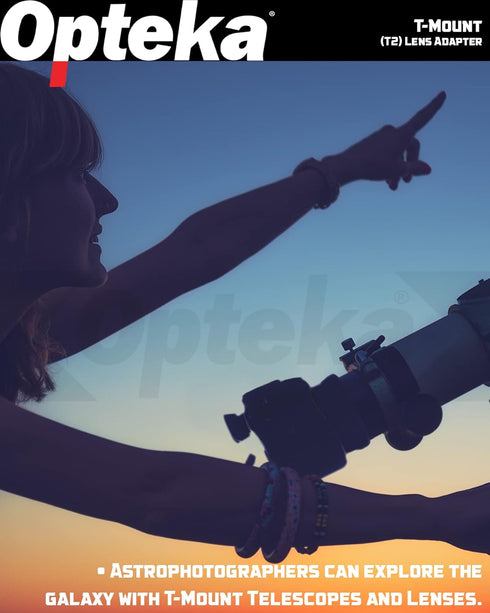Opteka T-Mount (T2) Adapter Compatible with Sony A-Mount Alpha A99, A77, A68, A65, A58, A57, A55, A37, A35, A33, A900, A850, A700, A580, A560, A55...