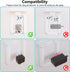 WALI Outlet Shelf Wall Holder, Bathroom Shelf up to 10lbs Standard Vertical Duplex Wall Organizer for Smart Home Decor Space Saving Power Tools, T...