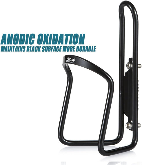 UShake Water Bottle Cages, Basic MTB Bike Bicycle Alloy Aluminum Lightweight Water Bottle Holder Cages Brackets(2 Pack- Drilled Holes Required)...