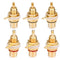 Gold Plated Female RCA Phono Panel Mount Chassis Socket Plug Jack Connector - (6 Pcs)...