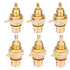 Gold Plated Female RCA Phono Panel Mount Chassis Socket Plug Jack Connector - (6 Pcs)...