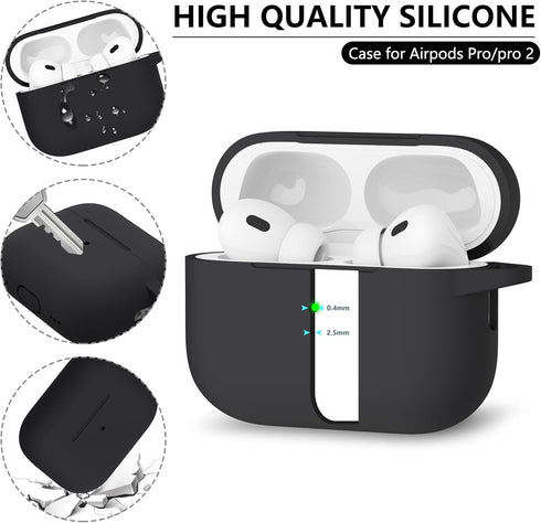 AirPods Pro Case Cover with Cleaner Kit,Soft Silicone Protective Case for Apple AirPod Pro 2nd/1st Generation Case for Women Men,AirPods Pro 2/Pro...