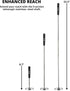 NEIKO 53426A 35LB Magnetic Pick Up Tool, Large Magnet with 3.3" Head, Extendable Magnetic Sweeper on a Stick up to 33.5 Inches, Nail Finder Pickup...