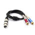 Tisino XLR to RCA Y-Cable - 6.6 feet, XLR Female to Dual RCA Adapter Y-Splitter Duplicator Lead Unbalanced Stereo Audio Interconnect Cable...