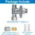 Brass Angle Stop Add-A-Tee Valve,3/8 x 3/8" x 3/8 Compression Water Splitter...