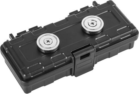 Magnetic Key Holder Under Car, 5.91x2.76in Key Hider Magnet Hide a Key Magnetic Key Case Waterproof Hidden Magnetic Key Box for Outdoor Travel Hid...