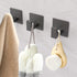 Bath Towel Hooks, 6 Pack Self Adhesive Square Coat Hooks, Sturdy No Drilling Robe Hook, Stainless Steel Heavy Duty Clothes Hanger, Wall Hooks for ...