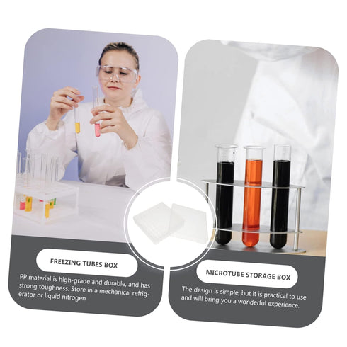 Box Microtube Storage Box Tube Freezer Translucent Tube Box Cryovial Box Cryovial Vial Rack Cryovial Storage Box Pp Transparent Cryogenic Tubes Bo...