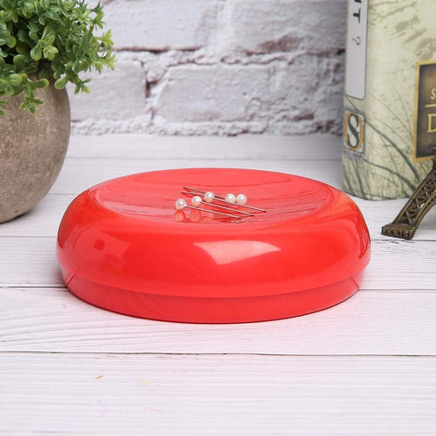 Flower Head Straight PinsGlass Head Pins and Paperclips(Red), Magnetic Sewing Pincushion Household Supplies for Quilting Safety Pins for Quilting ...