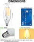 Dusk to Dawn Outdoor LED Light Bulb, 5W Equivalent 40W, Candelabra B11 Light Bulb, 2700K Soft White, Edison LED Bulbs E12 Base, Lighting Sensor, A...