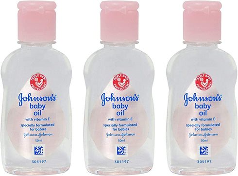 Johnson's Baby Massage Oil, 50 ml / 1.7 FL Oz - 3 Pack...