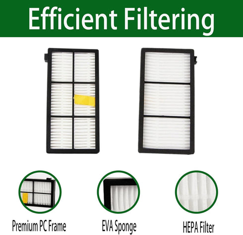 StylishClean12 Pack Hepa Filters Replacement Compatible for Roomba 800 900 series 801 805 850 860 870 877 880 890 891 895 960 961 980 981 985 Robo...
