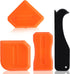 Caulk Tool Set 4 Pcs Sealant Silicone Finishing Kits 3 in 1 Scraper Multifunction Hand Tools Orange Grout Caulk Remover Applicator for Kitchen Bat...