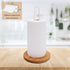 Wood Paper Towel Holder, Paper Towel Holder Countertop,Kitchen Towel Holder Free-Standing with Non-Slip Wooden Base(White)...