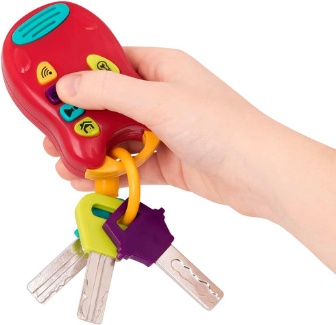 Battat – Toy Keys Set – 3 Keys & Remote With 4 Fun Sounds – Mini Flashlight – Toy Car Keys With Fob For Baby, Toddler – 10 Months + – Light & Soun...