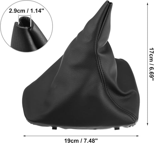 X AUTOHAUX Shift Boot Cover Gear Shift Knob Handbrake Gaiter Boot PU Leather for BMW E90 E91 E92 E93 3-Series 328i 335i...