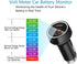 24W/4.8A Dual USB Car Charger, 12V to USB Outlet with Cigarette Lighter Voltage Meter LED/LCD Display Battery Low Voltage Warning (Black)......