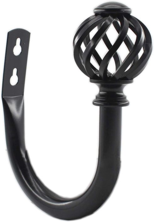 2 Pack Curtain Holdbacks,ULIFESTAR U Shaped Wall Mounted Curtain Tieback Hooks Drapery Tiebacks Decorative Curtain Hooks Window Treatment Holdback...