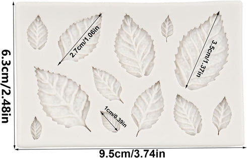 Rose Leaf Silicone Fondant Molds For Cake Decorating Cupcake Topper Chocolate Candy Gum Paste Polymer Clay...