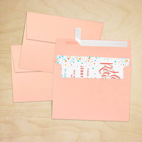 LUXPaper A7 Invitation Envelopes | Peel & Press | 5 1/4" x 7 1/4" | Blush Pink | 80lb. Text | 50 Qty...