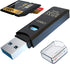 USB3.0 Micro SD Card Reader, 5Gbps 2-in-1 SD Card Reader to USB Adapter, Wansurs Memory Card Reader for SDXC, SDHC, MMC, RS-MMC, Micro SDXC, Micro...