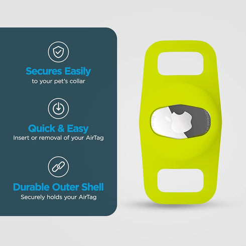 Case-Mate Airtag Dog Collar Holder - Water Resistant Airtag Holder Dog Tag - Lightweight, Protective Airtag Case for Dog Collar - Pet Collar Airta...