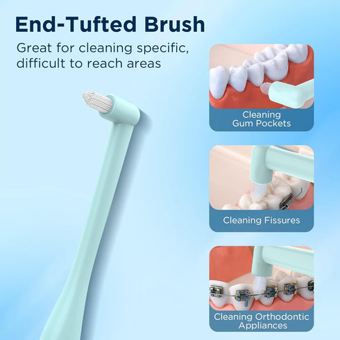 End Tuft Orthodontic Toothbrush for Braces, Soft Bristles, 6 Count...
