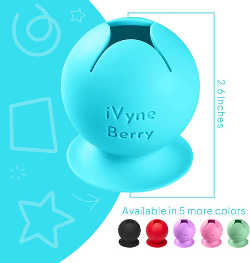 iVyne Berry Suctioned Vinyl Weeding Scrap Collector & Holder for Weeding Tools for Vinyl - Blue...