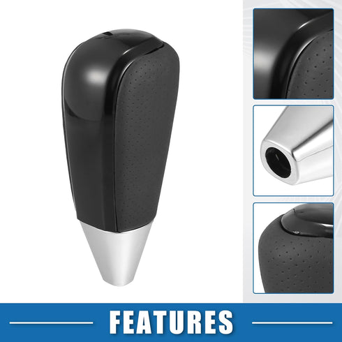 Automatic Transmission Gear Shift Knob for Toyota Land Cruiser 2008-2017 Black Cover Black Faux Leather Perforated...