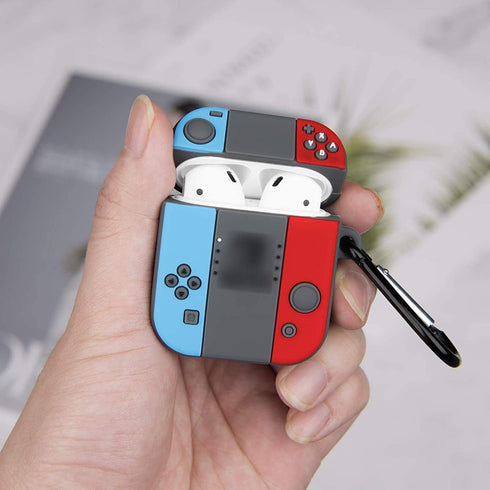 Switch Case Compatible with Airpods Case Cover, Durable Silicone Cute Funny Game Controller Skin Cases Design for Airpods 2/1 Charging Case...