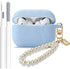 Flower Engraved Case for Airpods Pro 2nd/1st Generation Case Cover with Cleaner Kit, Silicone Skin Airpod Pro Protective Case with Luxury Pearl Ke...