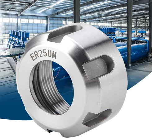 ER25 Clamping Nuts, Metal Collet Nut Chuck Holder Lathe Machine Tools Dynamic Balancing Nut Extras Swapping Precision Collets (M32×1.5-White) for ...